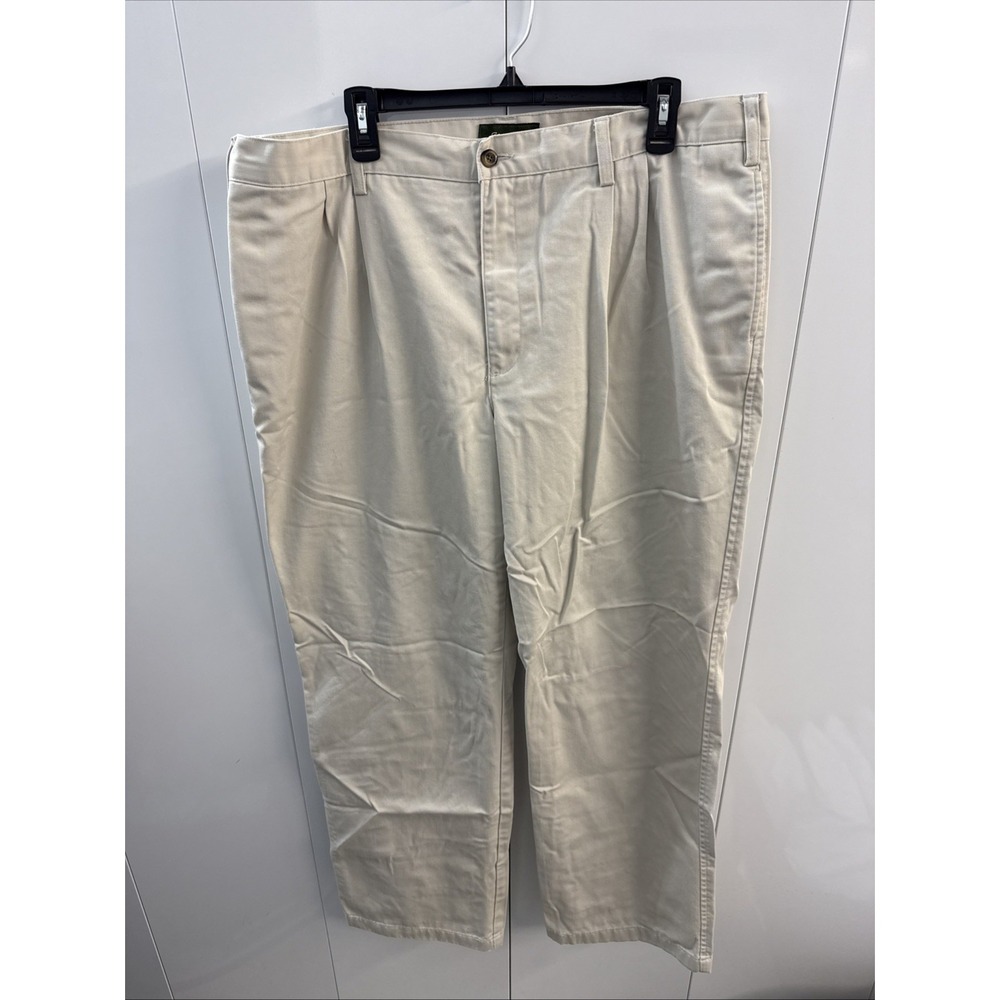 Lot of 2 Eddie Bauer Mens Khaki Pants 40x34 Beige Cotton Classic Fit Chinos